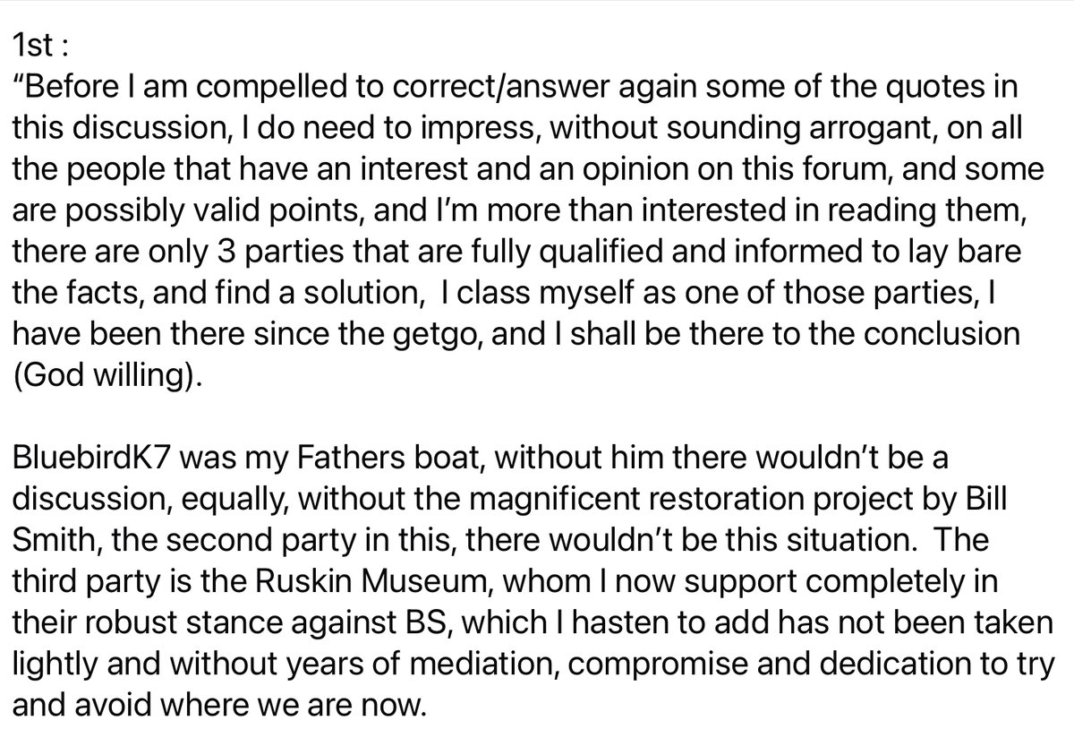 tony_t70971's tweet image. Looking back at 2021, Gina Campbell QSO’s words are very prophetic. There‘s no way the museum will ever work with Smith, his days are well and truly over in relation to Donald Campbell’s Bluebird K7.
He has to live with the consequences of his own actions. 
#BluebirdK7
#DBTS