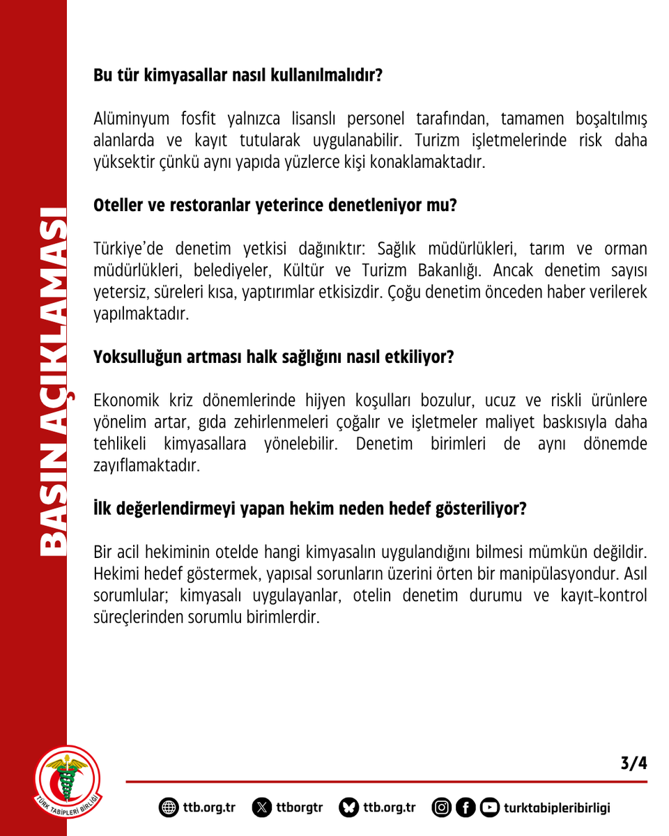 ttborgtr's tweet image. Dört Kişilik Ailenin Ölümü, Halk Sağlığı Sistemindeki Yapısal Çöküşün Aynası

İstanbul Fatih’te bir otelde konaklayan Böcek ailesinin -anne, baba ve iki çocuk- kısa süre içinde yaşamını yitirmesi, yalnızca bireysel bir trajedi değil; Türkiye’de uzun süredir biriken halk sağlığı…