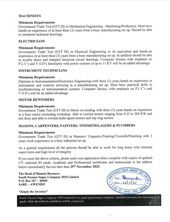 We have a few temporary opportunities for technicians. Please apply. #SimplyTheSweetest