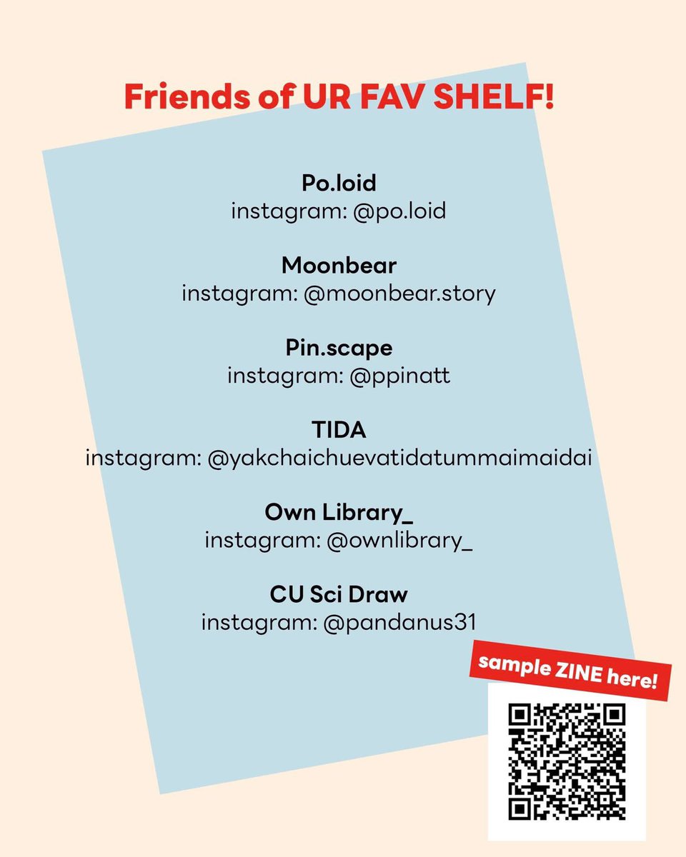 พรุ่งนี้! เจอ UR FAV SHELF! ผลงานของพลอยและเพื่อนๆ ได้ที่งาน #printPRINTBKK ค่ะ อีเว้นท์ของคนรักสิ่งพิมพ์และหนังสือทำมือ 📓✨

📍Galileoasis (BTS ราชเทวี)
🗓️ 21-23 Nov (11 am - 7 pm) free entry