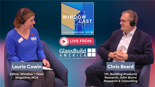 In this Window Cast, recorded LIVE at GlassBuild 2025, Chris Beard with John Burns Research and Consulting discusses the current housing market and consumer sentiment before diving into the latest Window &amp; Door Market Survey results. Watch it here: youtube.com/watch?v=vbYfrx…