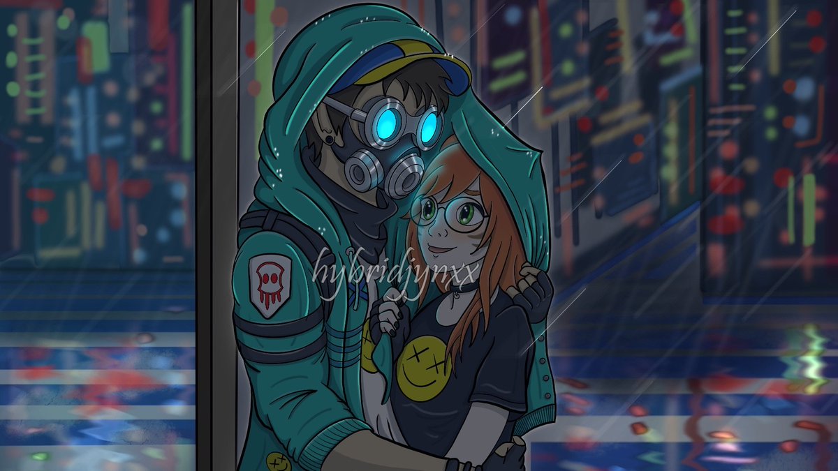 I've started drawing again recently after having zero motivation for a very long time. After a few other doodles, I made this - blending my 2 rotating games together; FFXIV &amp; Apex Legends. I'm really happy with how it turned out☺️

Octane &amp; Jynxxie♥️