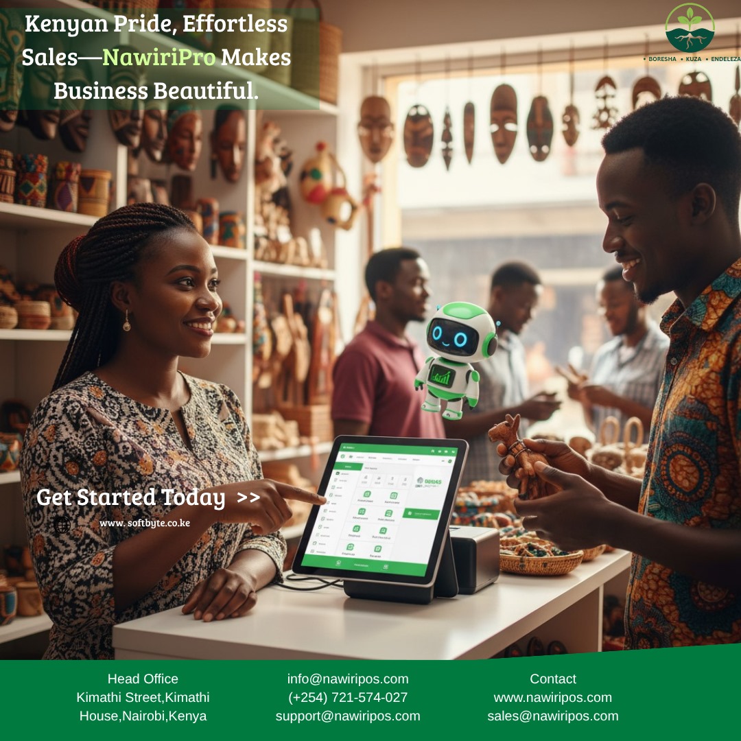 softbytetech's tweet photo. Kenyan Pride, Effortless Sales! 🇰🇪

NawiriPro makes your business beautiful—literally! Our smart POS system gives you the speed and reliability you need, plus a friendly virtual assistant. 😉

See the future of retail! 👇https://t.co/M8BS8FlW70 https://t.co/A70wnhTSFE