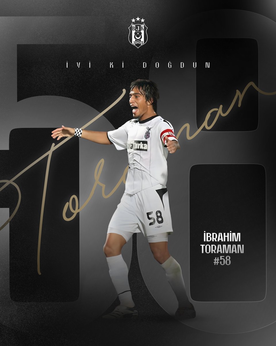 Besiktas's tweet image. Bugün unutulmaz futbolcularımızdan İbrahim Toraman’ın doğum günü. 🌟 

İyi ki doğdun İbrahim Toraman, mutlu yıllar. 🎂
