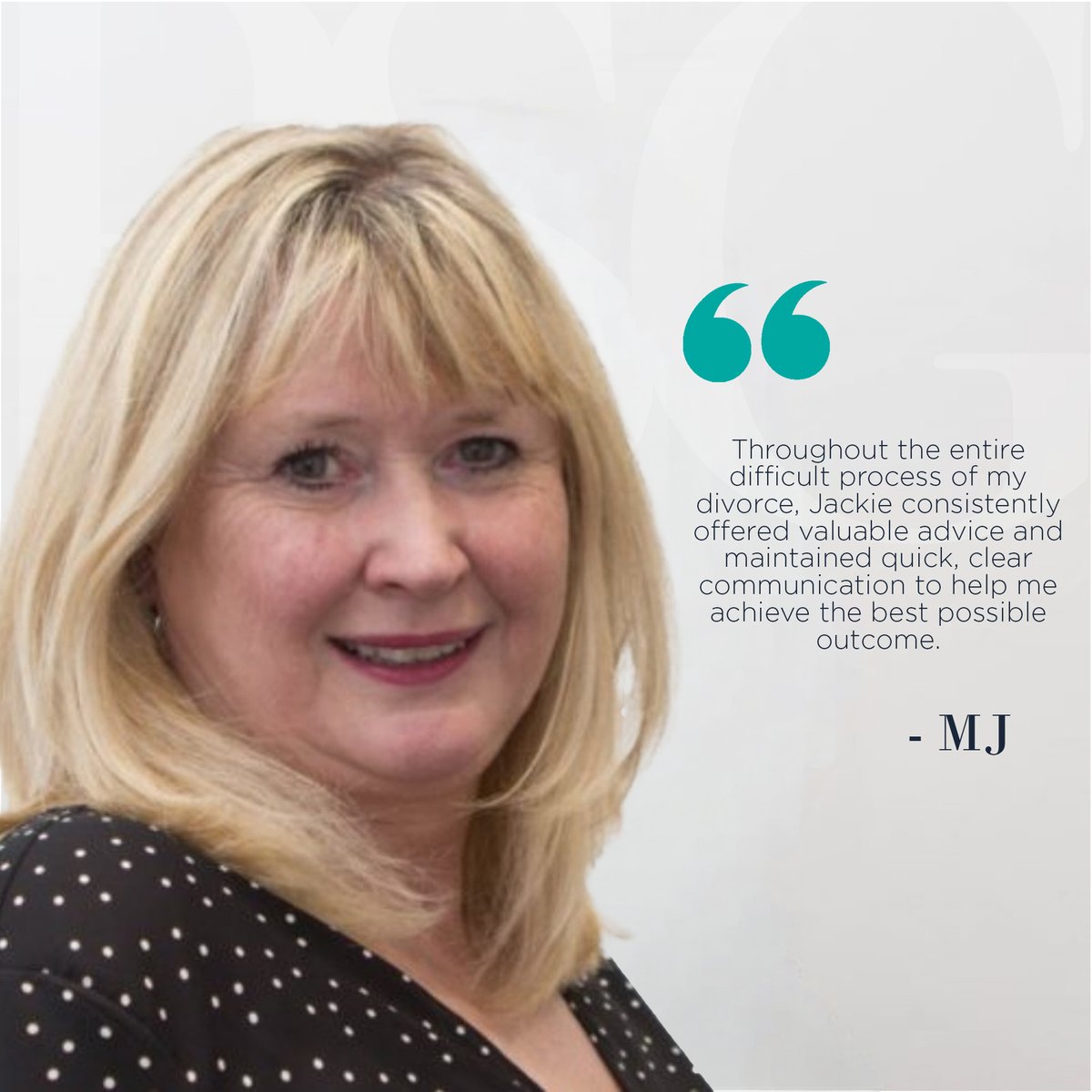When you’re navigating the divorce process, you need a legal representative who listens and acts quickly in your best interests.

Well done to Family Law Consultant, Jackie Rawcliffe, for helping a recent client move forward with security and peace of mind.