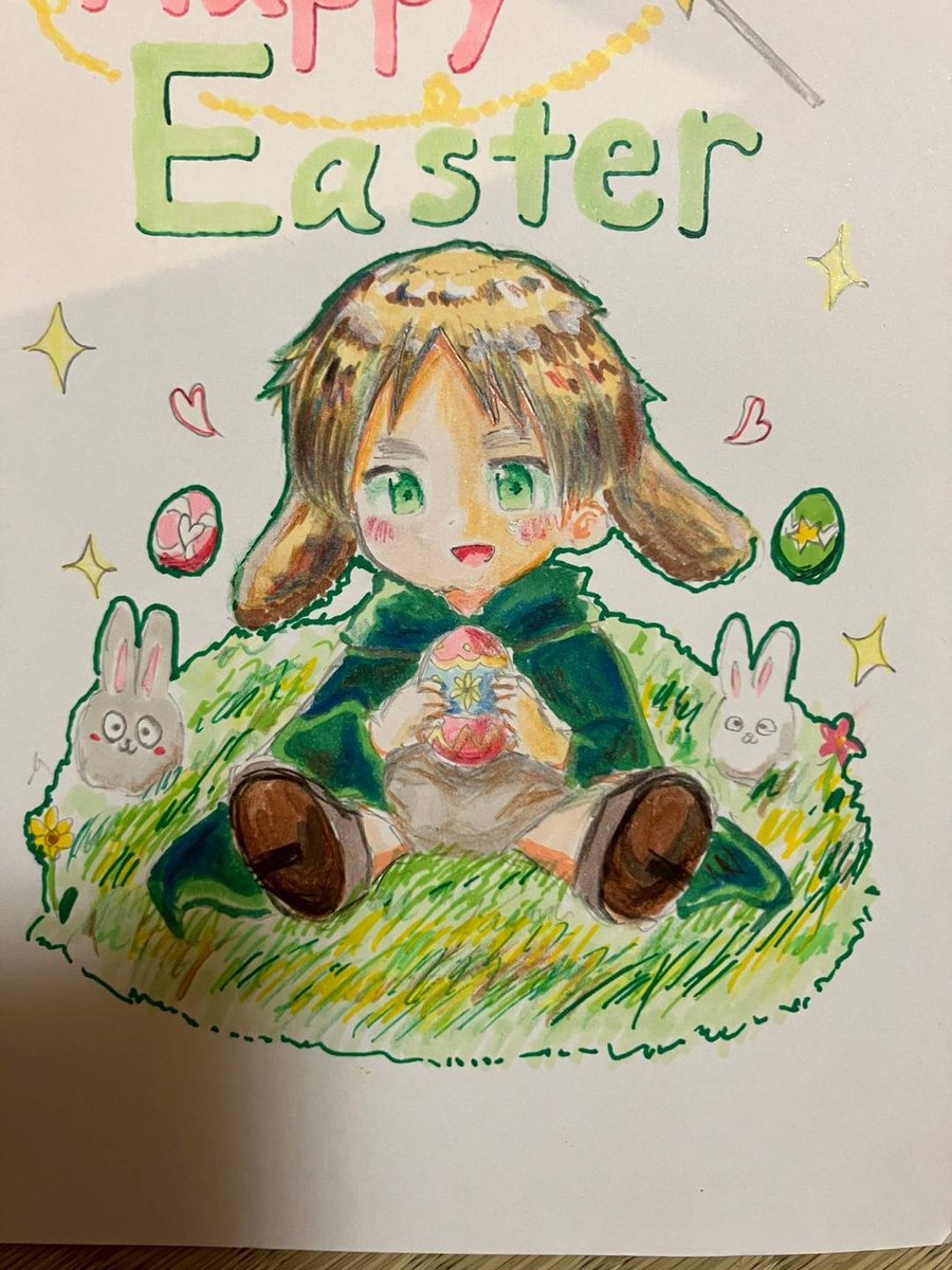半年前に描いたうさりす #ヘタリア #ヘタリアイラスト #ヘタリア絵描きさんと繋がりたい  #うさりす #アーサー・カークランド