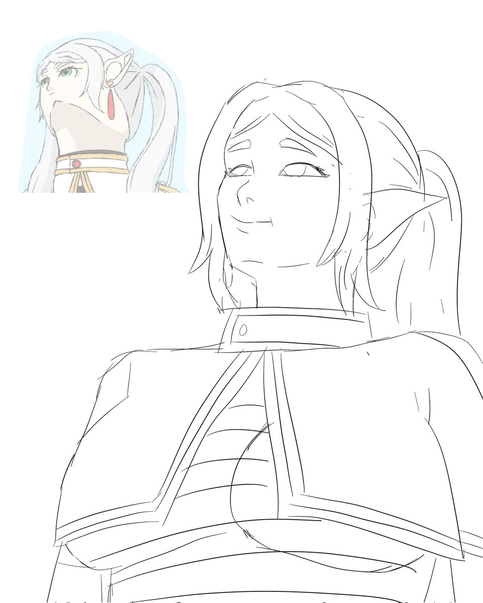 If you asked me 2 yrs ago to draw a head in this angle, I would spend days figuring this out. Today, I drew this in 20 mins with no reference (except for Frieren ofc).

It's quite a long and frustrating way, but drawing everyday paid off. 🙌🏼