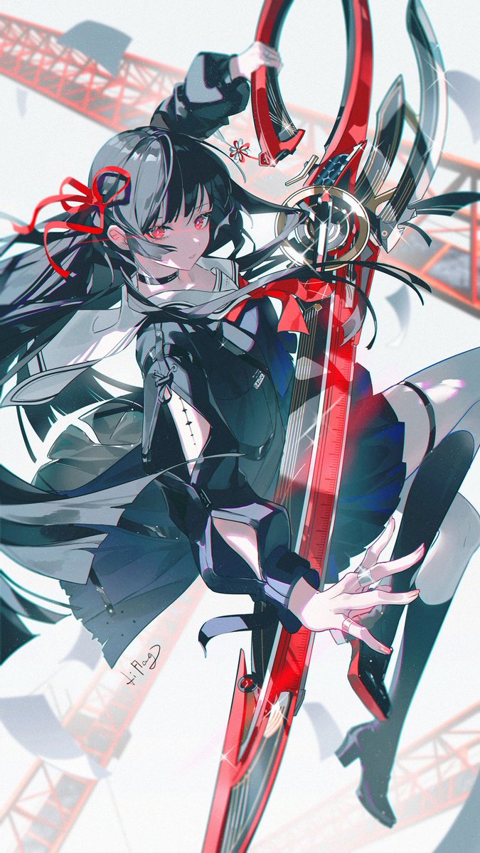 Lirseven's tweet image. Red ✂ 
#WutheringWaves #Wuwafanart #Chisa