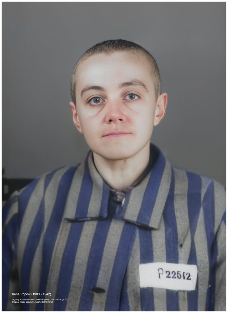 On this day in 1942, an 42 year old Polish woman perished in Auschwitz after being incarcerated for 1 month and 7 days. Her name was Irena Popow

Please support <a href="/AuschwitzMuseum/">Auschwitz Memorial</a>