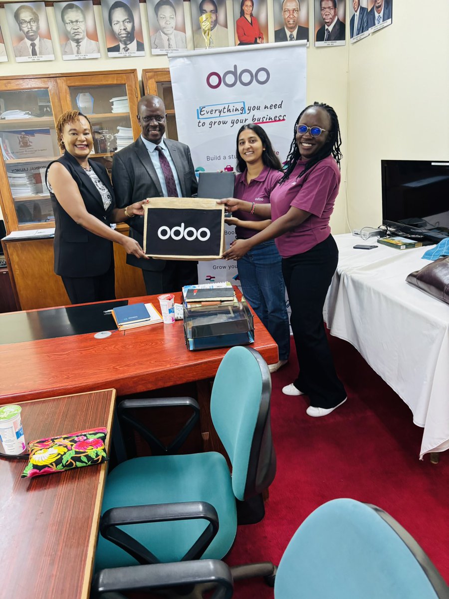 DrKathyKunyanga's tweet image. Faculty of Agriculture, UoN hosted one of our industry partners, Odoo, to cement the signed MOU and agree on mutual and joint activities including Industrial visits and running an educational programme for our students on business. #foa #uon #odoo
