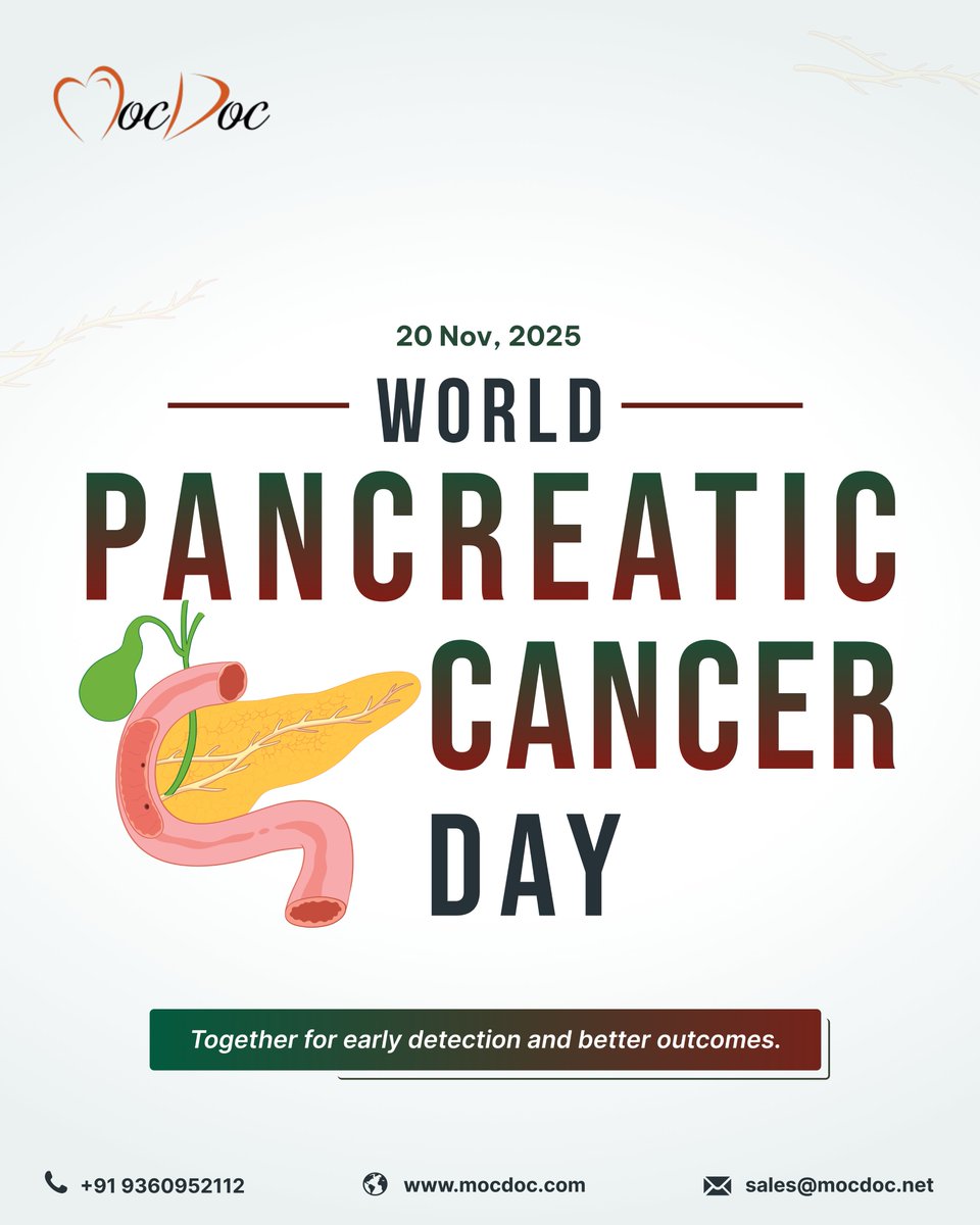 mocdoc__in's tweet photo. 💜 World Pancreatic Cancer Day 2025 💜

Pancreatic cancer is often detected too late — but awareness and technology can change that.

Let’s unite for early diagnosis, advanced treatment, and patient care powered by smart healthcare solutions.

#WorldPancreaticCancerDay #MocDoc https://t.co/aZgiYNfZsL
