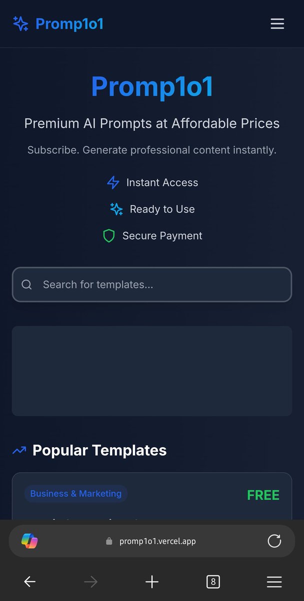 Nkpogwu's tweet image. And after nights of hustles and bustles.....

I hereby announce my first project to the world 
@Promp1o1 ;
A platform for Prompts, you will get the best out of any models.....

I have been skeptical about posting it when it’s not 100% complete but I hope.....