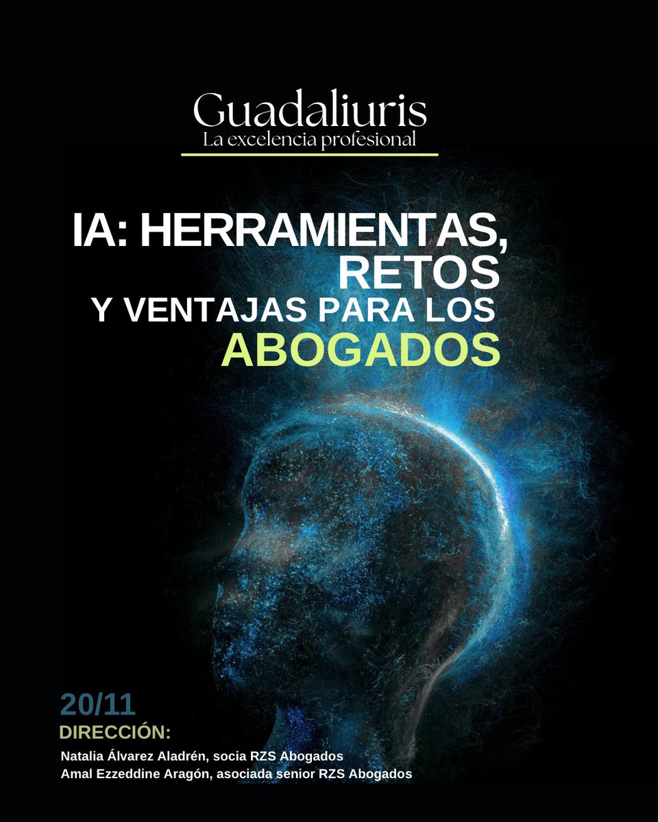 💬 ¿Cómo está cambiando la profesión jurídica con la inteligencia artificial? 

Hoy, en #Guadaliuris, abordamos los retos, herramientas y ventajas que la #IA ofrece a la abogacía.

Guadaliuris, excelencia #jurídica en diálogo con la #innovación.