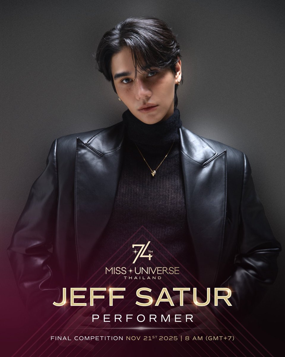 • The 74th Miss Universe •

Ø   21 November 2025

Ø   Hashtag start 8.00AM (GMT+7)
      #.MissUniverseXJeffSatur

Ø   Close Event

Ø   Live Channels
      AIS Play and Telemundo

#MissUniverse
#The74thMissUniverse
#JeffSatur