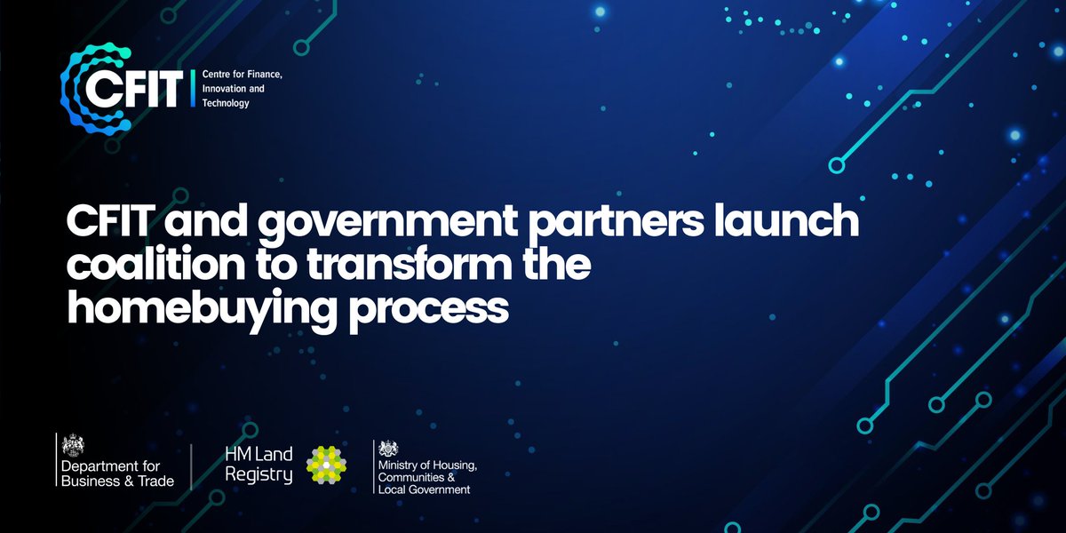 CFIT_UK's tweet photo. We're pleased to announce the launch of the CFIT-led Open Property Coalition, a key step in transforming and improving the UK homebuying process. Backed by @biztradegovuk, @mhclg,  @HMLandRegistry and more, this coalition will harmonise and accelerate the digitisation of the property market.

Key aims include: 

🔨Building on industry research 

🗺Developing an Open Banking-style roadmap for homebuying 

💡Look to create a smart data solution

Thank you to all our partners for their support!

🔗 Learn more: https://t.co/kaqkIxkfN1
#OpenProperty #PropTech #Homebuying #DigitalTransformation