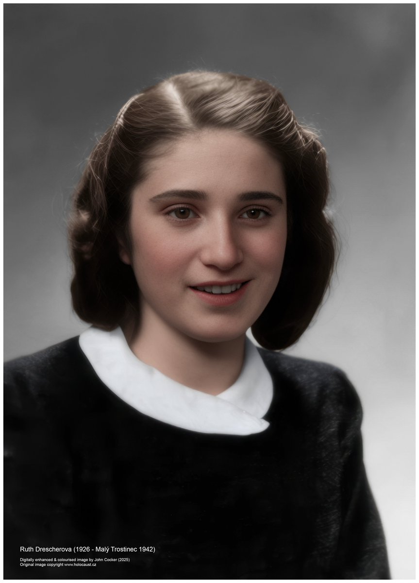On this day in 1929, a Czech Jewish girl was born. On the 30 Jun 1942 she was deported to Theresienstadt with her mother and sister (17) and then on the 25 Aug 1942 to the Malý Trostinec extermination centre where they perished. Her name was Ruth Drescherová