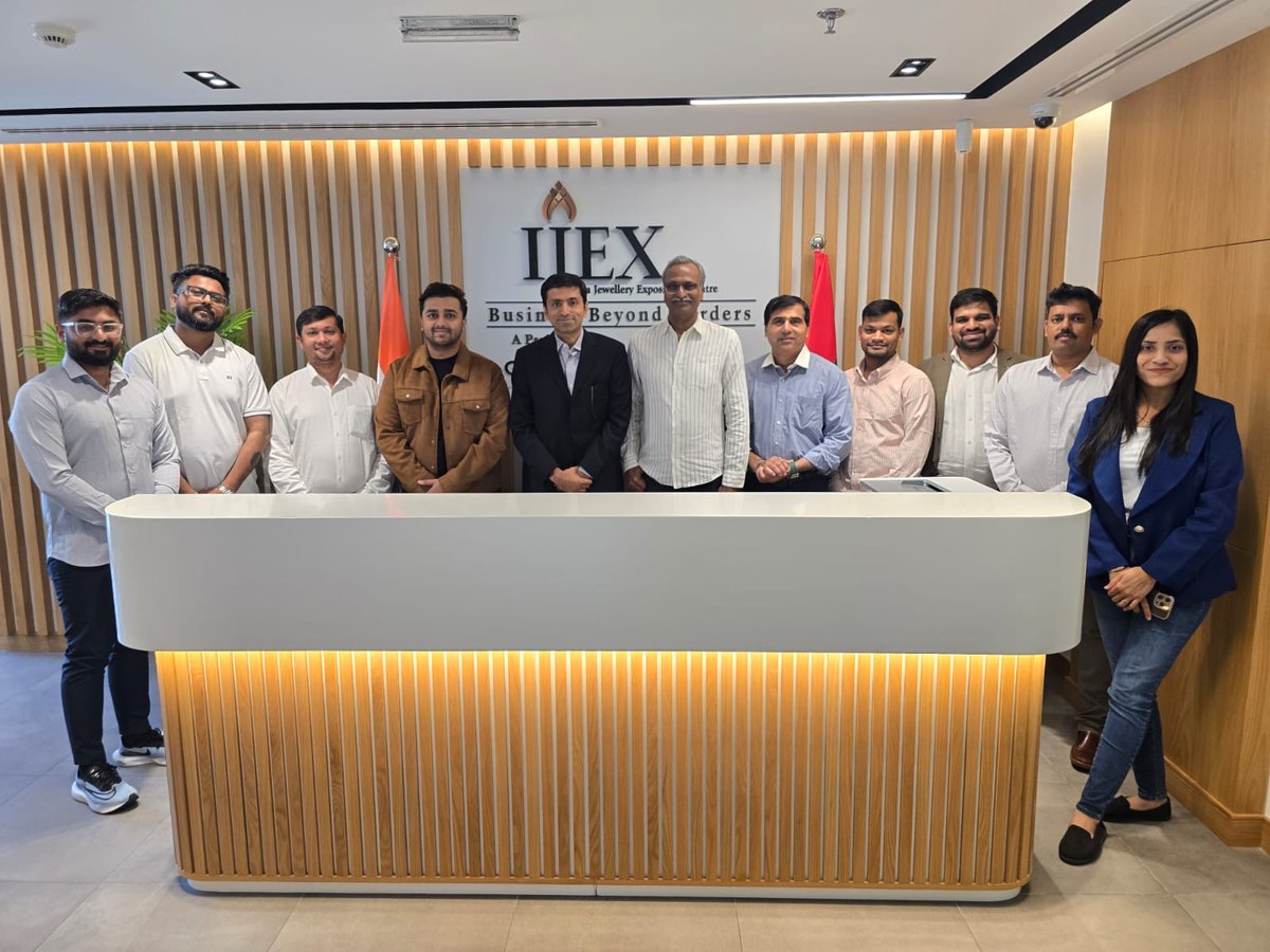 GJEPCIndia's tweet photo. Dr. Tariq Thomas, IAS, Director, @DoC_GoI, visited IJEX Dubai—GJEPC’s flagship project—interacting with exhibitors to understand how the platform is empowering Indian exporters in global markets. His visit also included a market tour and interaction with BHIMA Jewellers, offering insights into regional consumer trends.IJEX continues to strengthen India’s position as a preferred sourcing hub by helping exporters expand their networks and tap new opportunities.