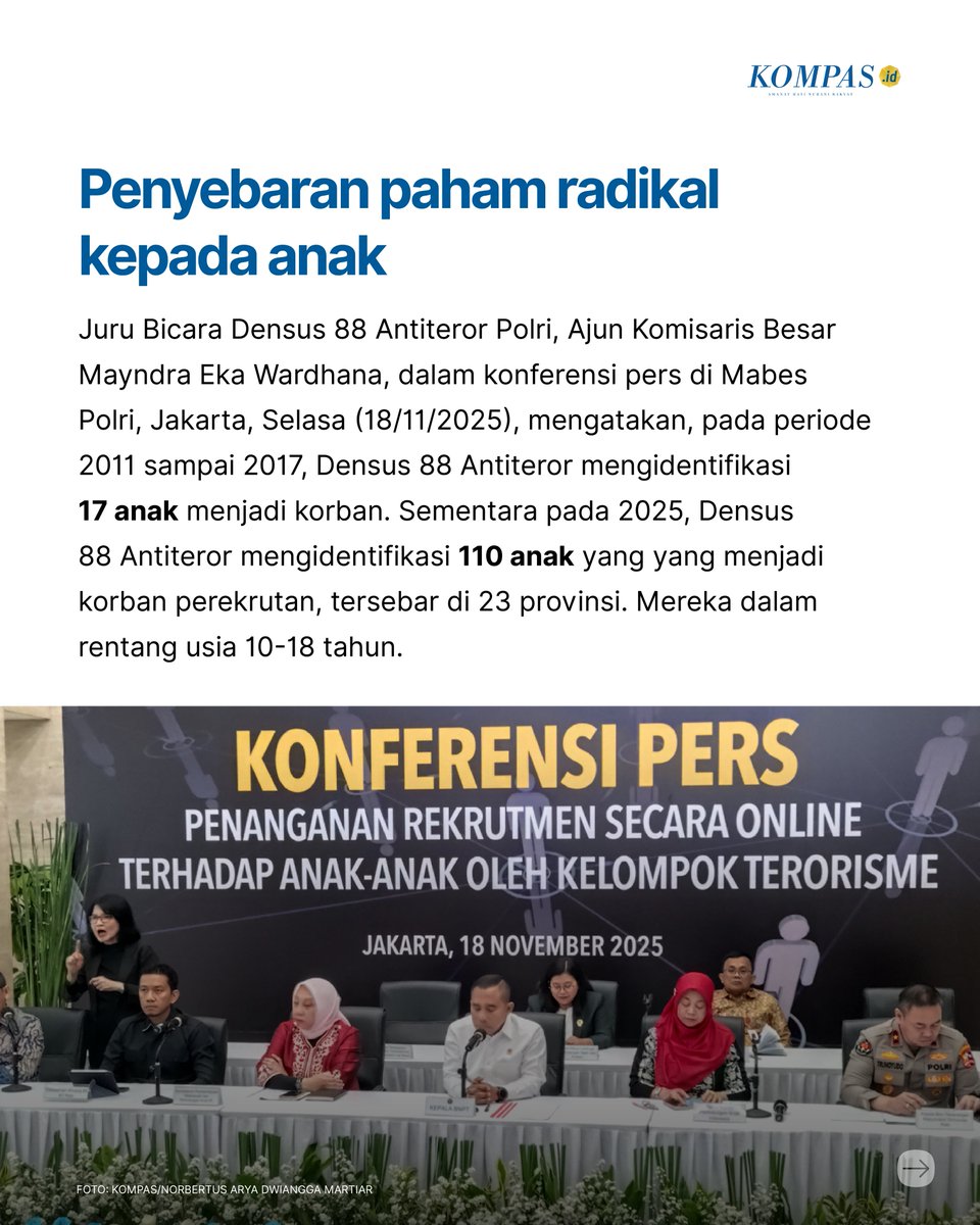 hariankompas's tweet photo. Seberapa serius penyebaran paham radikal kepada anak melalui medsos dan gim daring?
#KompasBrief #Terorisme #GimDaring #AnakMuda #AdadiKompas https://t.co/nT5pTUQExJ
