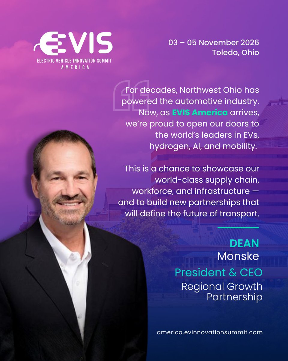 Northwest Ohio continues to strengthen its position as a powerhouse for the automotive industry. Dean Monske underscores the region’s readiness to welcome global innovators across EVs, hydrogen, AI, and next generation mobility.

Read more here: lnkd.in/dkmSd4je