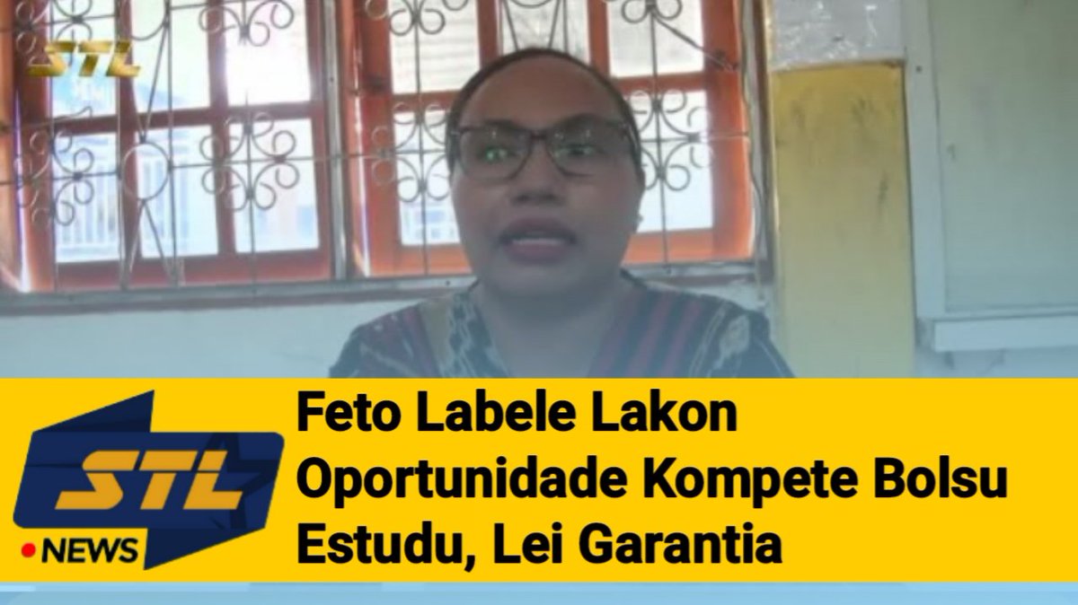 STLTimorLeste's tweet image. Feto Labele Lakon Oportunidade Kompete Bolsu Estudu, Lei Garantia
youtu.be/wP7x1hW6DHk?si…

* Subskreve STL Iha Youtube: youtube.com/@STLTimorLeste

Online: stltimorleste.com

Media Sosial:
* Facebook: facebook.com/stltimorleste/

#SuaraTimorLorosae #STL #TimorLeste