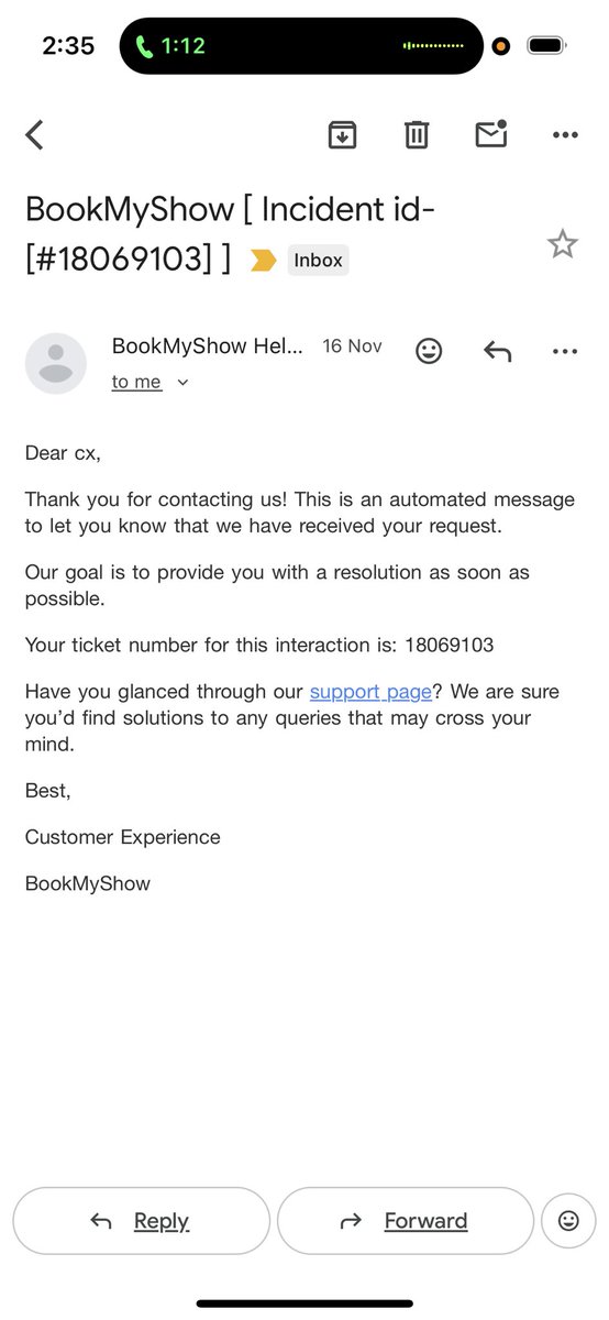 Went for the midnight show of Taj at Andheri Fun Republic Cinepolis. Ordered snacks via <a href="/bookmyshow/">BookMyShow</a> — money deducted, snacks missing!

Filed a complaint but STILL no refund.
Is this how customers are treated, @HelpBMS?
Please stop ignoring and refund my money immediately. 👎🔥
