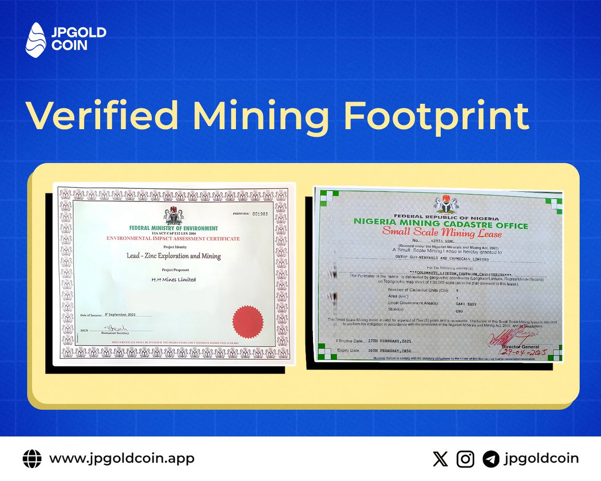 jpgoldcoin's tweet image. Japual Gold &amp;amp; Ventures has been actively involved in mining exploration for almost a decade.

To reinforce our commitment to transparency and long-term development, we’re releasing our official exploration incense/documents as proof of our ongoing work.

More to come. ⛏️✨…