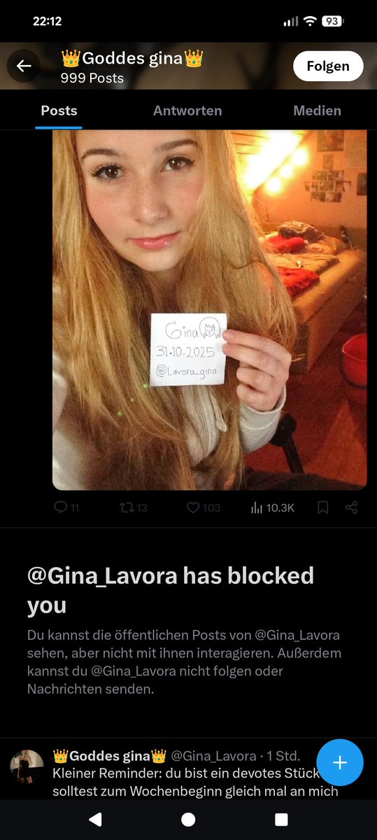 rein94838's tweet photo. @Gina_Lavora leute zu blocken die einen eindeutige Fake aufzeigen zeigt nur das es sich um Scam handelt, solche menschen schaden einfach nur der Bdsm-szene
#findomSCAMalert #findom https://t.co/8eEO4E5TEe