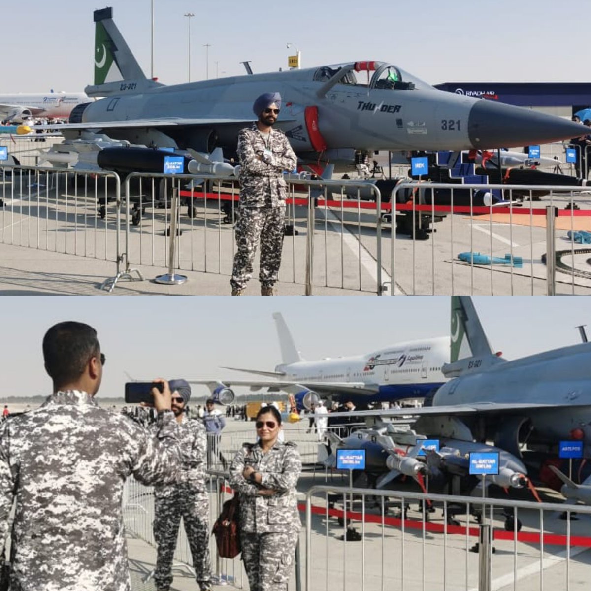 Nice to see Indian Air Force personnel capturing some memorable moments with the JF-17C Block-III Thunder at the Dubai Air Show 2025.

Rivalry belongs to the skies, on the ground, it’s all about aviation enthusiasm.