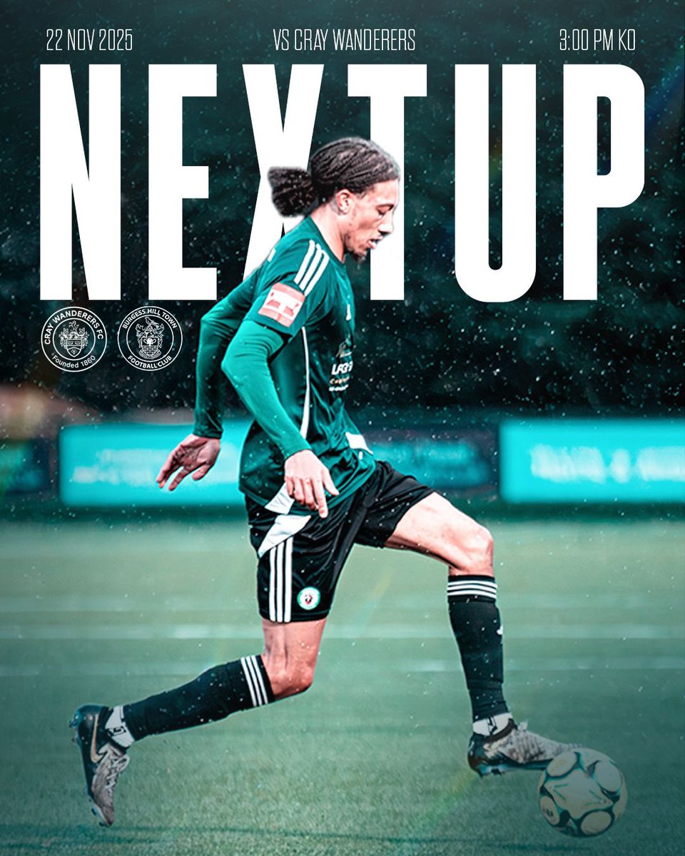 Official_BHTFC's tweet photo. ⚽️| NEXT UP…

Back on the road this weekend in the @IsthmianLeague and an exciting one as well as we make a first ever trip to Cray Wanderers, Flamingo Park. 

It’s a 3pm KO this Saturday in Chislehurst, come and get behind the boys as we look to keep the run going.

💚🖤 #COYH https://t.co/6sOJjJ196s