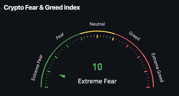 🚨Bureau : "Il Mercato delle Criptovalute: Paura estrema con Indice a 10 nonostante il Rimbalzo del Bitcoin"