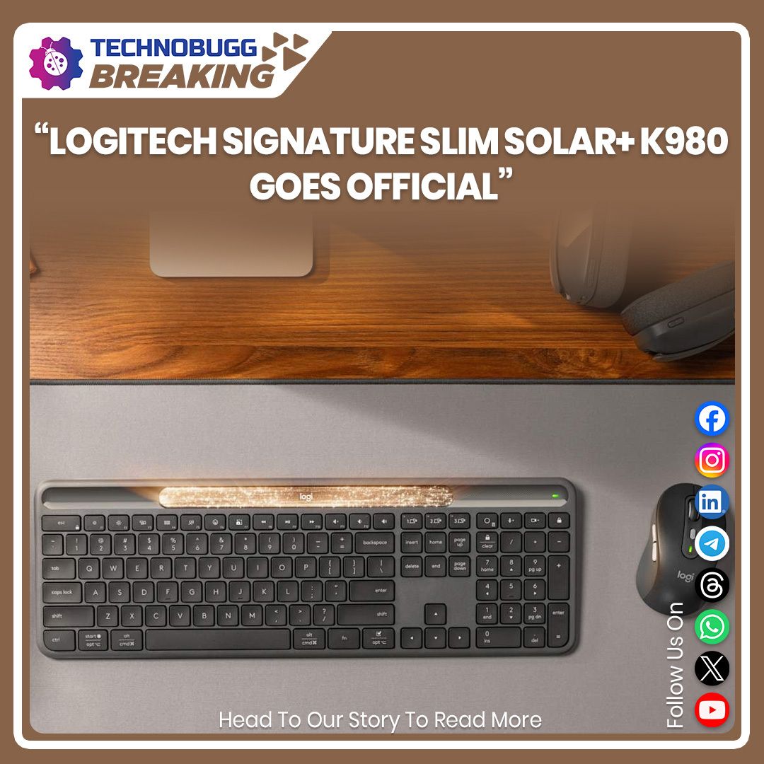 Logitech Signature Slim Solar+ K980 Goes Official 

technobugg.com/logitech-signa… 

#Logitech #LogitechSignatureSlimSolar+K980