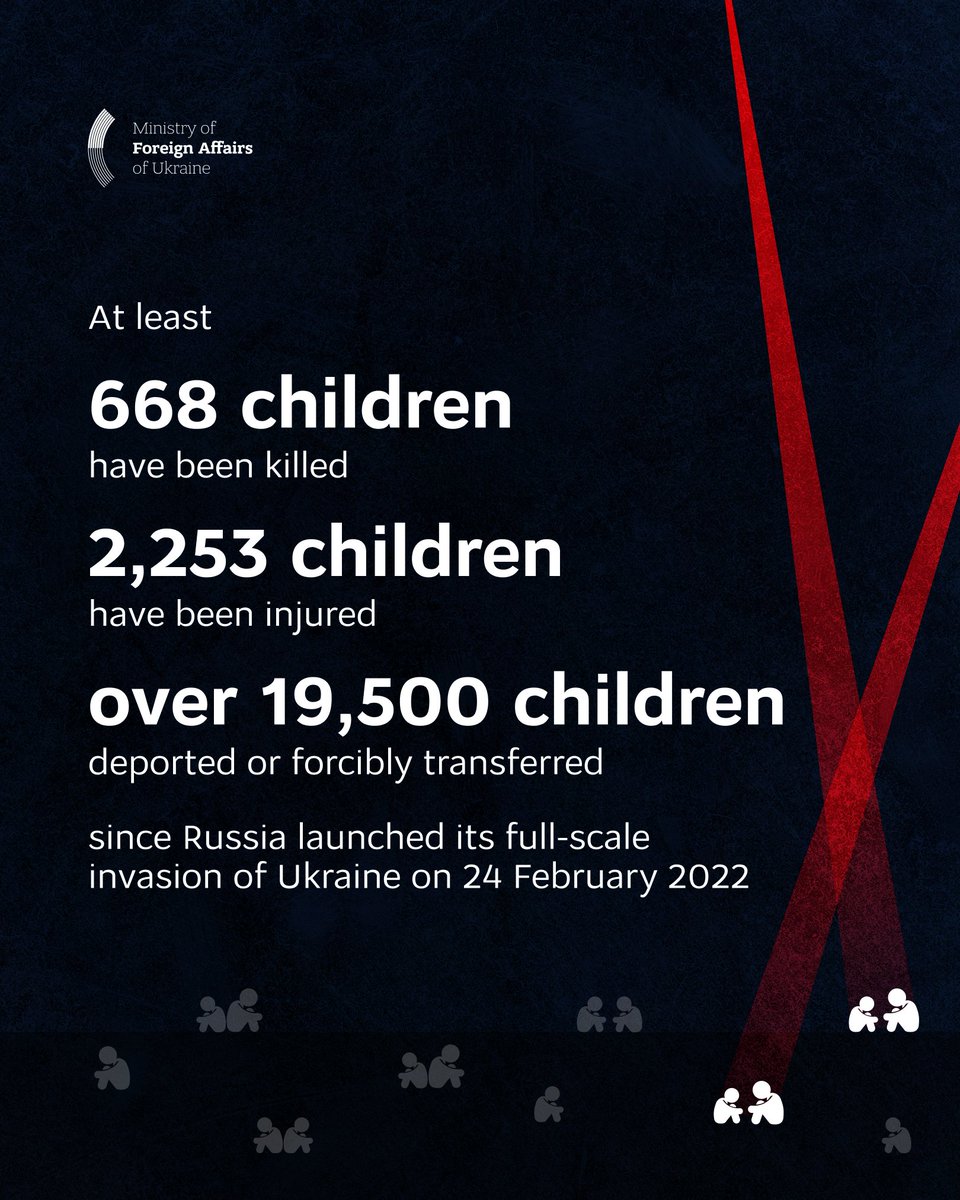MFA_Ukraine's tweet image. Ukraine for the first time marks the Day for the Protection of Children on World Children’s Day. It is the date when the Declaration of the Rights of the Child and the UN Convention on the Rights of the Child were adopted – documents that define the rights and safety every child…