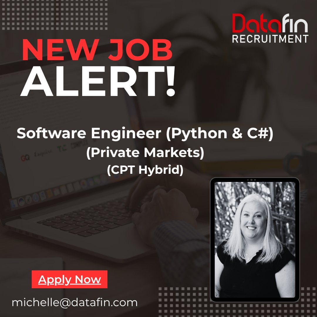 DatafinSA's tweet image. TACKLE operational and data challenges across the Private Markets platform of a renowned Independent Asset Management Firm seeking a solutions-driven Software Engineer. 

Apply here - datafin.com/job/software-e…

#softwareengineer #datafinrecruitment