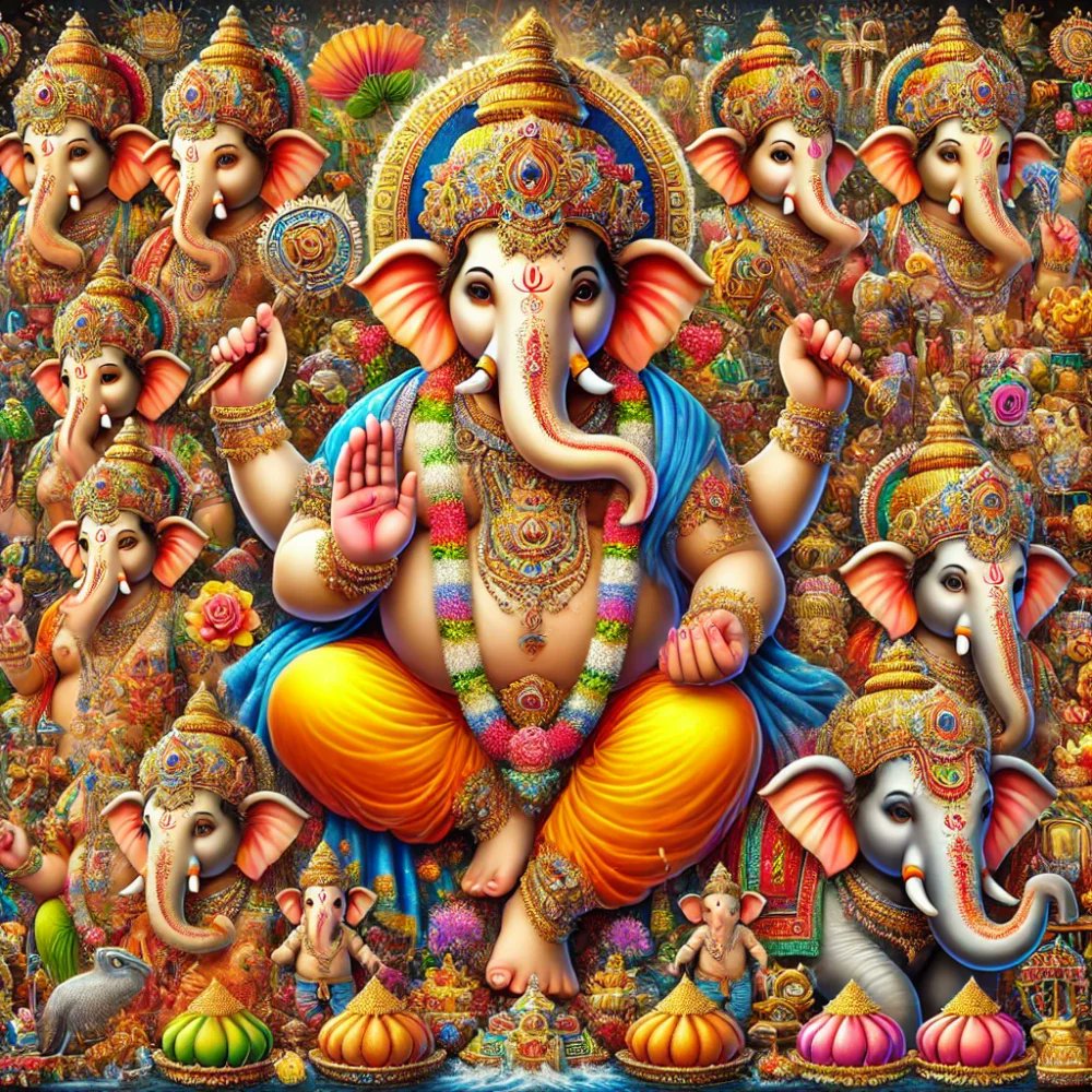 रक्ष रक्ष गणाध्यक्ष रक्ष त्रैलोक्यरक्षकं।
भक्तानामभयं कर्ता त्राता भव भवार्णवात्॥

भावार्थ- हे गणाध्यक्ष रक्षा कीजिए, रक्षा कीजिये। हे तीनों लोकों के रक्षक! रक्षा कीजिए; आप भक्तों को अभय प्रदान करने वाले हैं, भवसागर से मेरी रक्षा कीजिये।