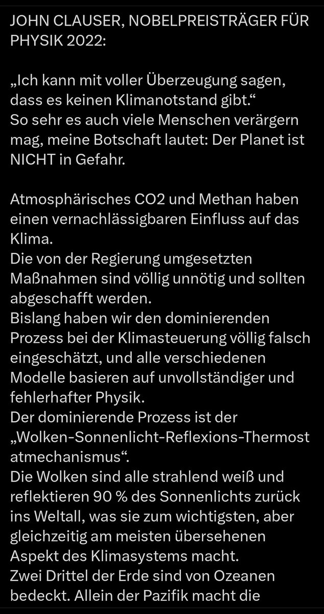 Optimus_1311's tweet photo. @solarpapst @Jacuzz_i Looool.. Der war gut!

Hör auf deinen geistigen und ideologischen Dünnschiss in den Äther zu blasen. China ist mit weitem Abstand der größte #CO2 Emittent.

Du solltest der richtigen Wissenschaft zuhören! Leute, die einen Nobelpreis in Physik bekommen haben (2022!)

#ClimateScam https://t.co/jYxgfwQYYo