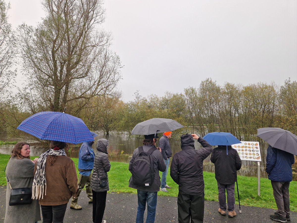 WatersProgramme's tweet image. Storm Claudia didn&apos;t deter participants from the Ecology of the River Suir workshop with scientist Ken Whelan in Thurles last weekend. 🌊 

The two day workshop gave everyone a deeper understanding of the Suir, emphasised by informative visits to local sites in the area.
