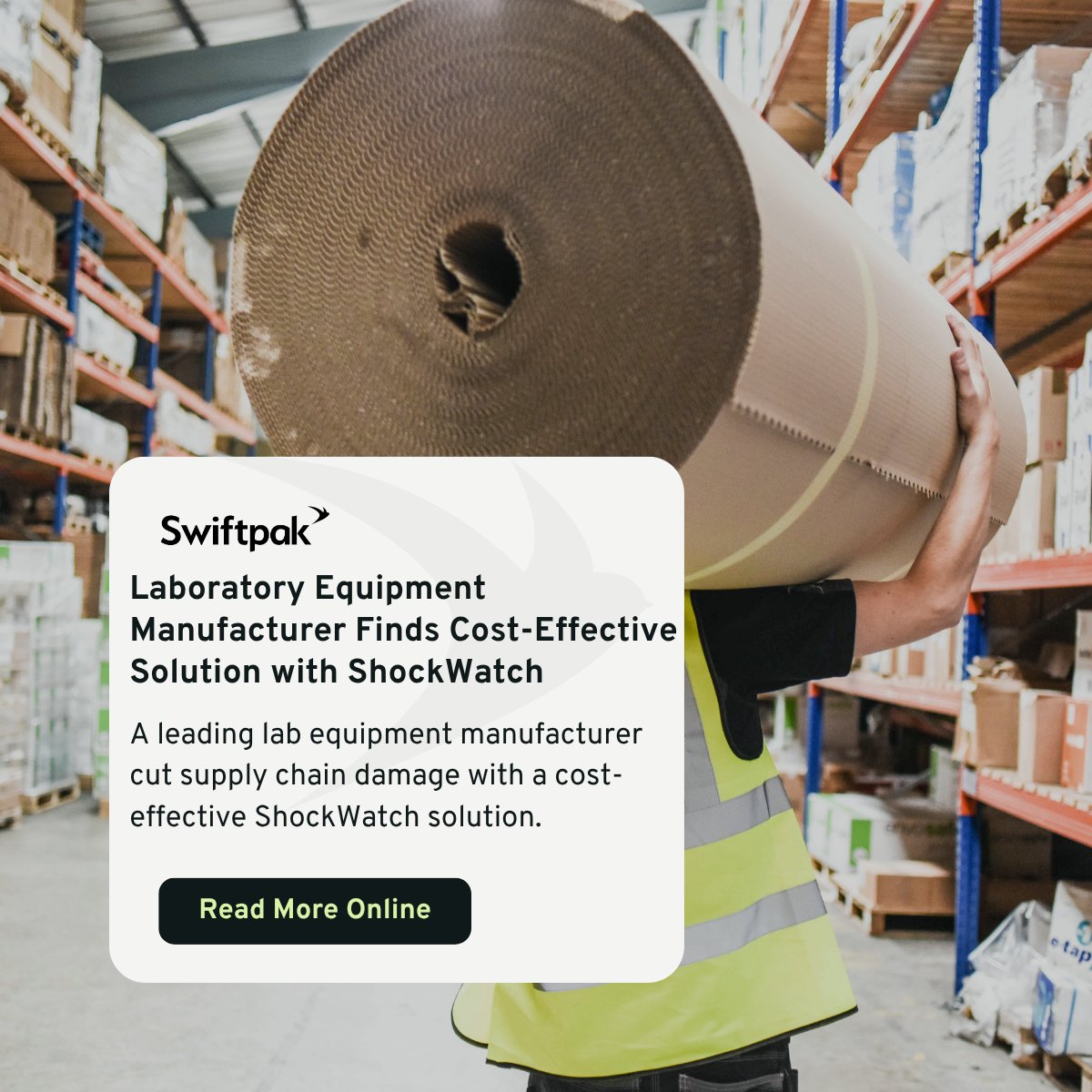 Swiftpak's tweet image. 📦 Reducing damage before it happens.

A lab equipment manufacturer used ShockWatch to track &amp;amp; prevent product impact.
👉 hubs.la/Q03SvK0k0

#CaseStudy #PackagingSolutions #Swiftpak