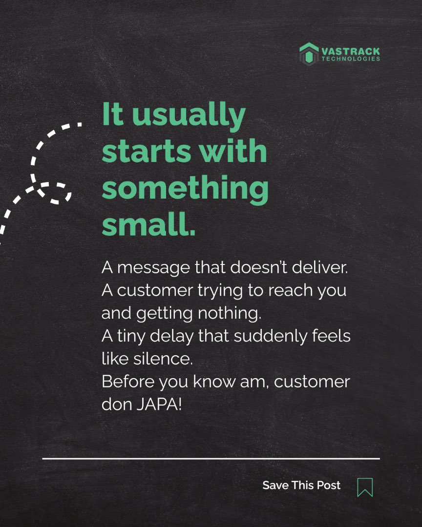 vastrack_tech's tweet image. If your brand is ready for stable communication, you already know who to talk to.
Share this with someone who is ready to give life to their buisness.

#TechSolutions #BusinessGrowth #CustomerExperience #CommunicationMatters #BrandTrust #vastrack