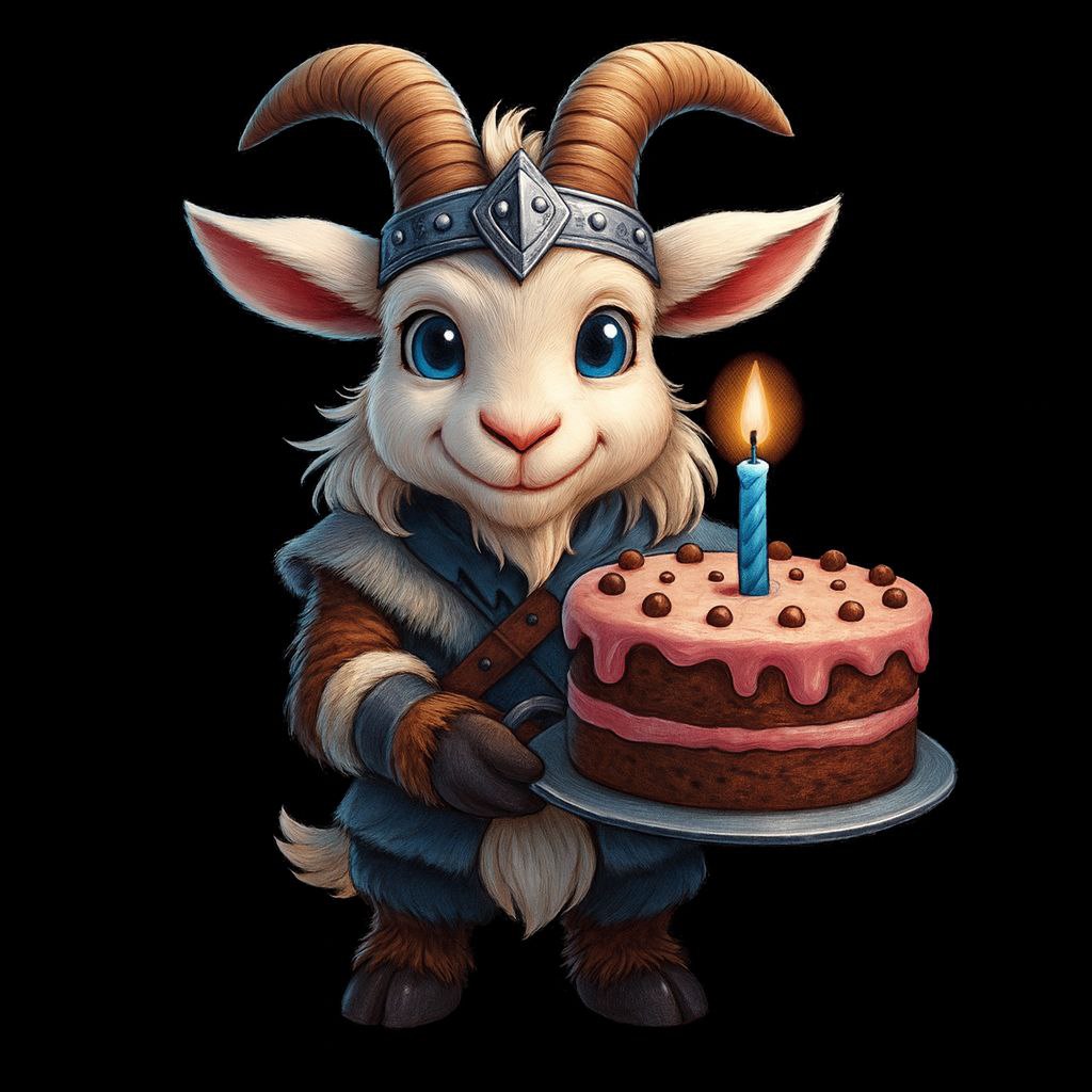 Today Heidrun is 1 year old!! 🎉🎉🐐🐐

We would like to take this opportunity to thank everyone who has supported us over the past year, our team, our amazing community &amp; all the other people &amp; projects we have partnered up with along the way. 🙏

To celebrate our birthday we