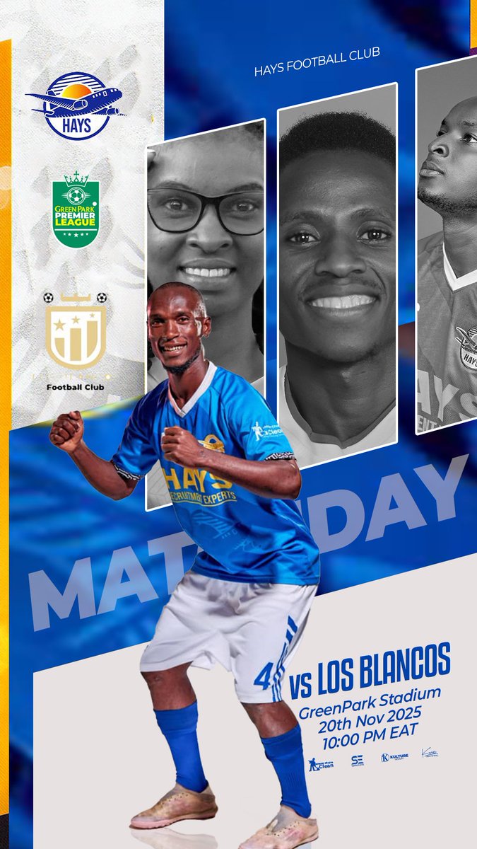 HaysUganda's tweet photo. MATCH DAY

🆚 LOS BLANCOS 
🏟️ @greenparkug
🏆 Premier League 
⏰ 10:00 PM EAT

#MadeToBeBold
#GoHaysGoBetter https://t.co/EFV10vYclU