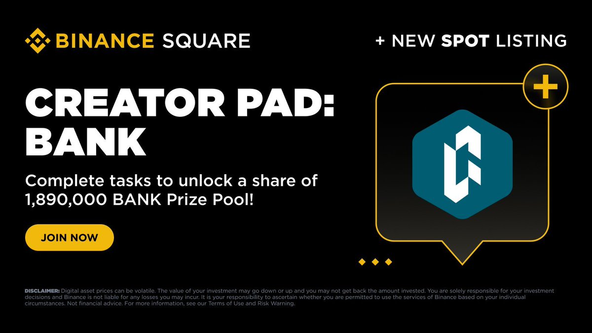 binance's tweet photo. Complete tasks on Binance Square Creatorpad to unlock a share of 1,890,000 @lorenzoprotocol BANK. 

More information 👉 https://t.co/U7M8y9kwBB https://t.co/1BcotIO4OH