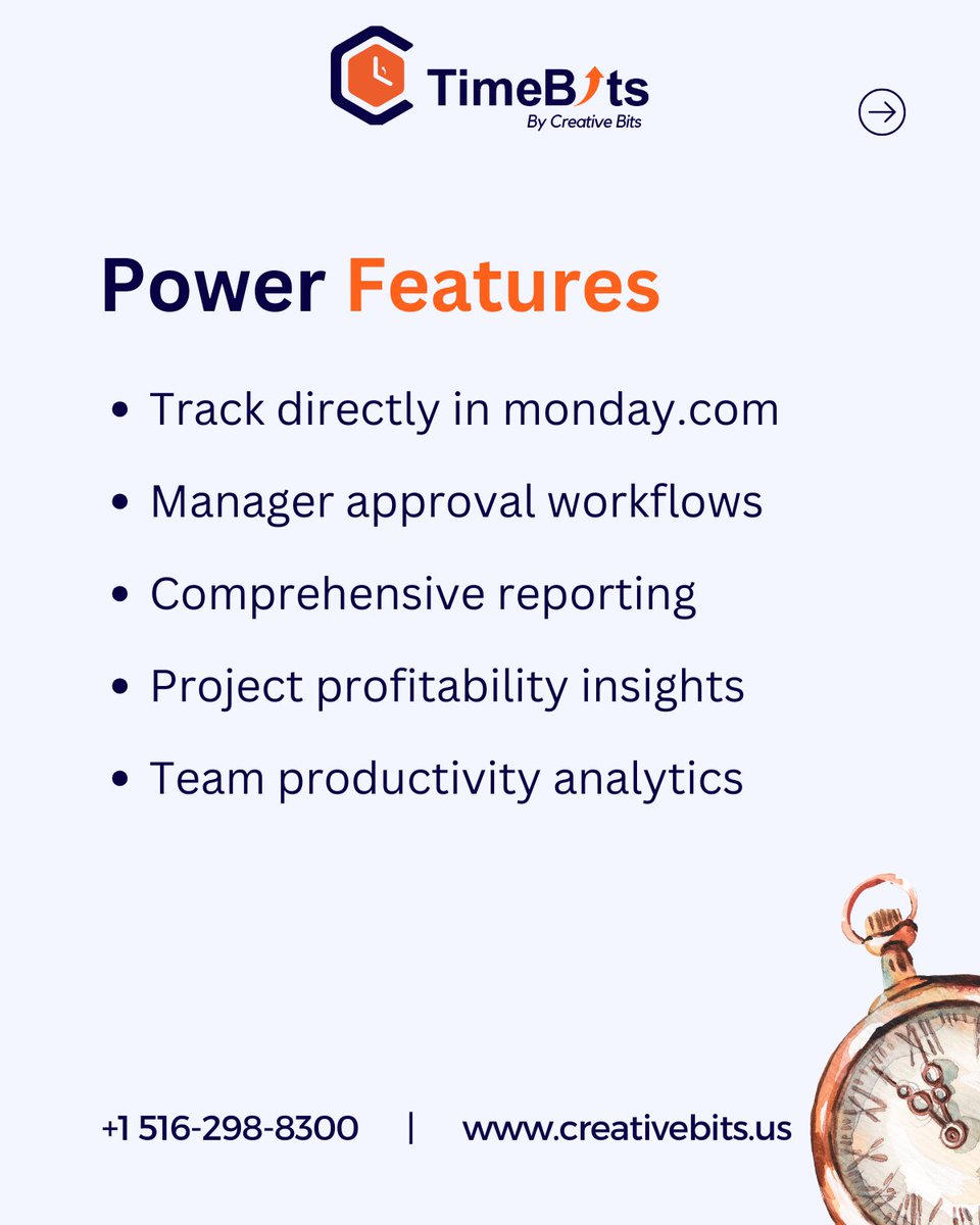 CreativeBits_us's tweet image. ⏱️ Time tracking shouldn&apos;t be a time waster.

TimeBits = native time tracking in @mondaydotcom 

✅ No app switching
✅ No manual exports
✅ Track where you work

 Get started: monday.com/marketplace/li…

#TimeTracking #MondayDotCom #TimeBits #CreativeBits