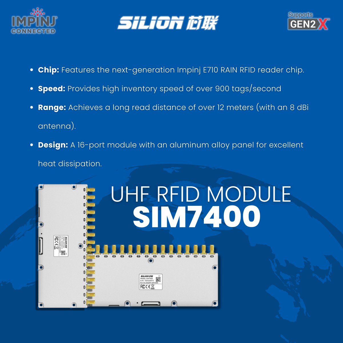 Introducing the SIM7400 16-Port RFID Module by SILION TECH built on the Impinj E710 reader chip.

visit us
en.silion.com.cn

#uhfrfidmodulesim7400 #impinj #rfidtechnology #rfidsolutions #RAINRFID #rfidmodules #uhfrfid #siliontech #rfidreader #RFID #UHF