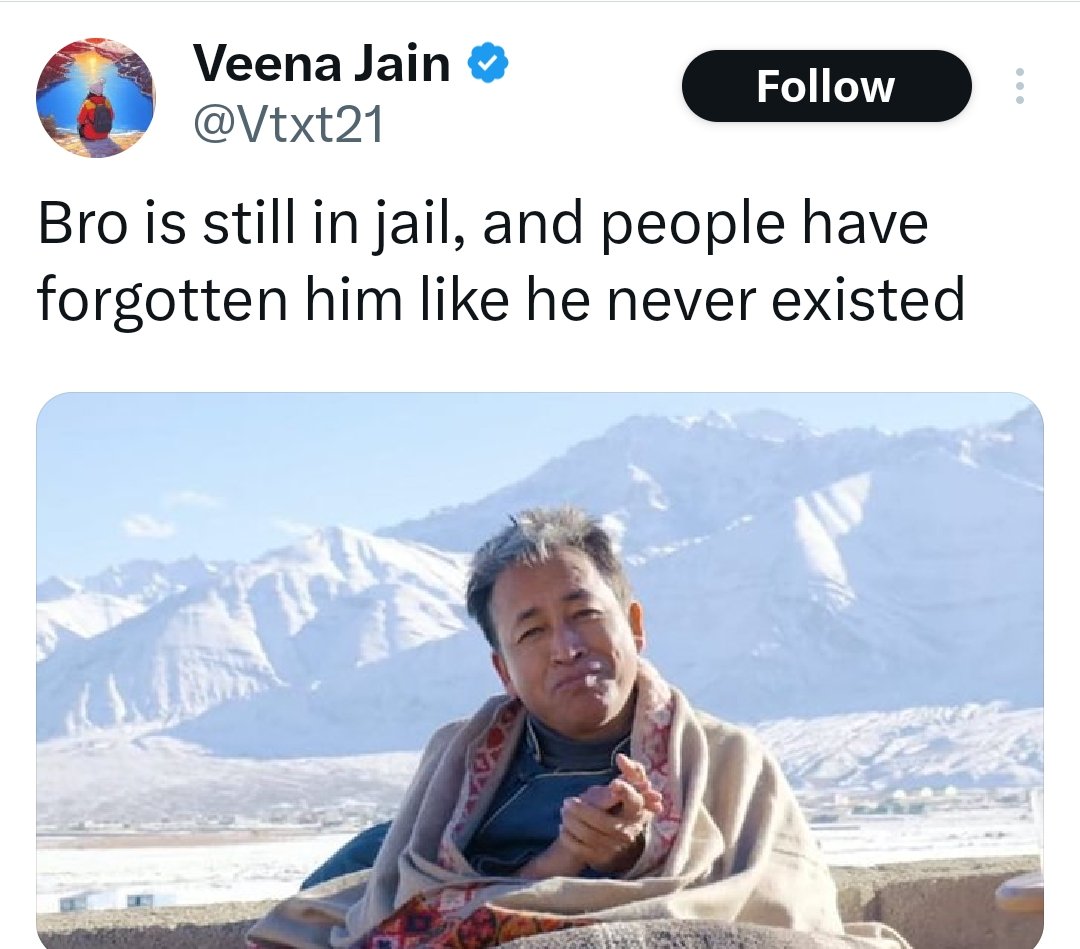 mukeshmarda's tweet image. Those 272 shameless so called eminent citizens have not spoken a word about the illegal arrest of sonam wangchuk
@SupriyaShrinate @Aloksharmaaicc @Pawankhera