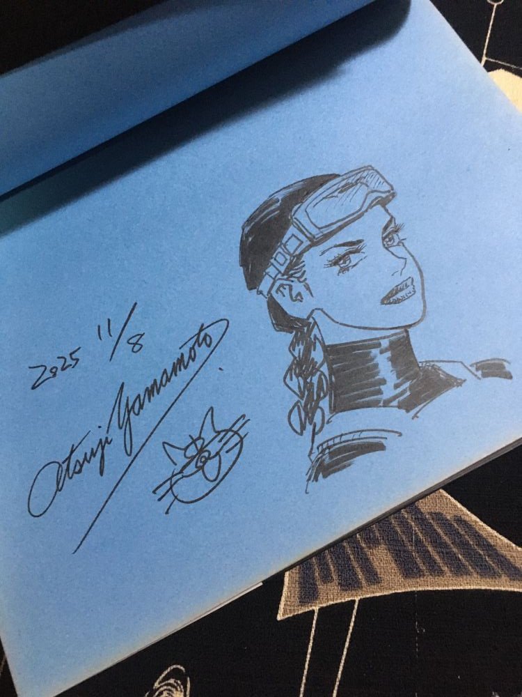 山本貴嗣作品展 イラストとサイン入り単行本は開場直後に争奪戦。自分