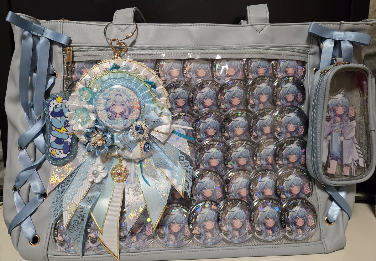 水宮枢 #おうちに枢 すうちゃんの1周年記念の缶バッジで人生初の痛バを