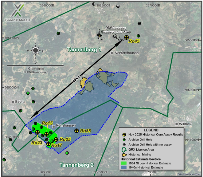 📢 #GRX <a href="/GreenxMetals/">GreenX Metals</a> is pleased to announce that modern assays of archived core confirm the historical copper grades at #Tannenberg.

Read Here🖇️: wcsecure.weblink.com.au/pdf/GRX/030254…

#Copper #Germany #CriticalMinerals #Silver #drilling #WSE #LSE #ASX