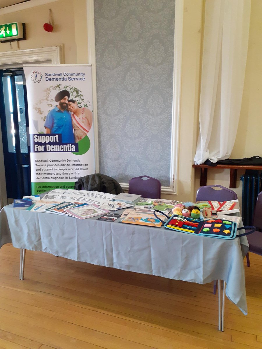 Our Sandwell Community Dementia Service Manager, Helen, is all set up at Wednesbury Town Hall for today’s Carers’ Rights Event with Sandwell Carers.

Pop in and say hello, our team will be there until 2:30!

#Sandwellcarers #forwardcarers #sandwellcommunitydementiaservice