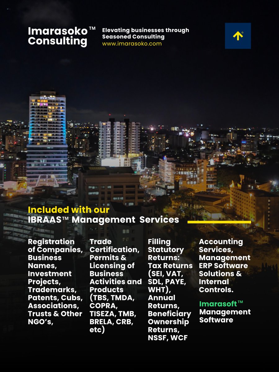 imarasoko's tweet photo. Building a business is one thing.
Keeping it compliant, structured, and investor-ready is another.

With IBRAAS™ Management Services, Imarasoko handles your registrations, certifications, statutory returns, and accounting—while Imarasoft™ powers your operations. https://t.co/qvxsCu9yGD