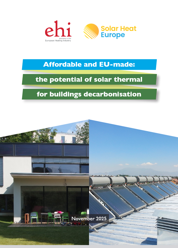 Nouvelle publication 🇪🇺 sur les équipements solaires thermiques pour décarboner les bâtiments, dévoilée hier au Parlement européen 👍